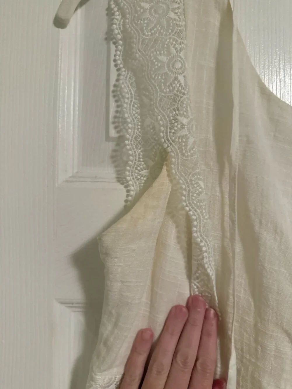 Sezane Backless Mini Dress -  Robe Naidé- White - Size 38 (US 6) - Picture 11 of 15